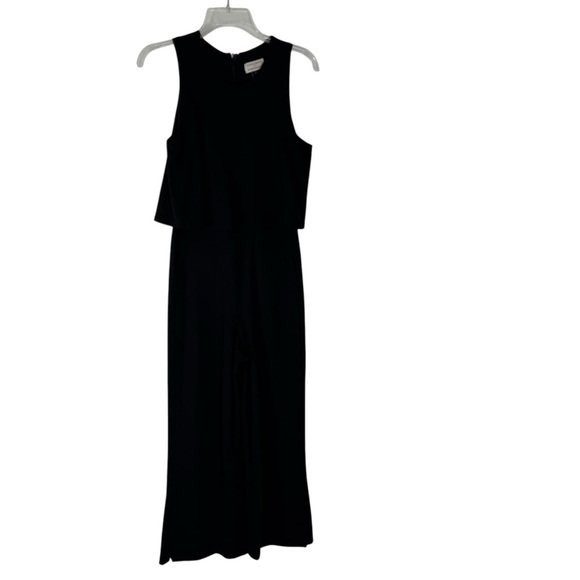 Anthropologie Freya Scalloped Knit Jumpsuit Black Size 2 - Picture 5 of 13